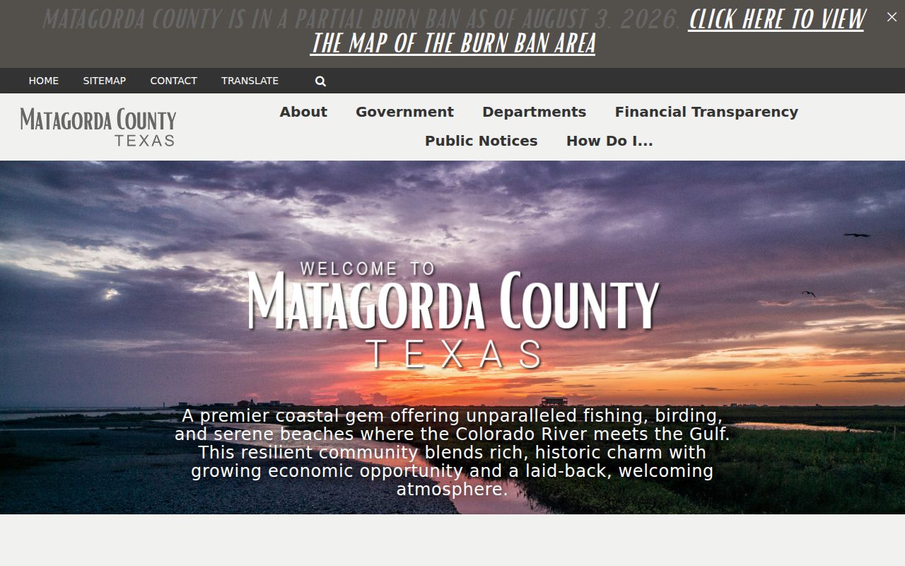 Matagorda County criminal history county homepage