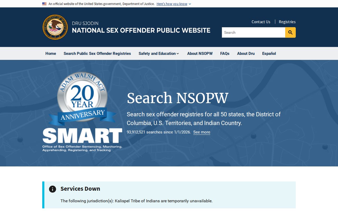 Matagorda County sex offender check through the national NSOPW search